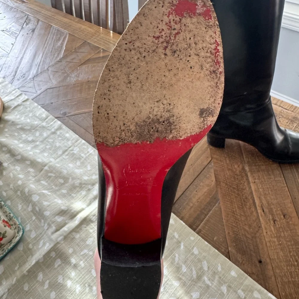 Christian Louboutin Black Over the Knee Boots - Picture 3 of 5